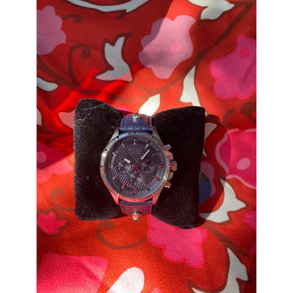 Versus Versace Men's Navy 45 mm Chrono Lion Watch VSPBH7121 MSRP $280 - Picture 6 of 8